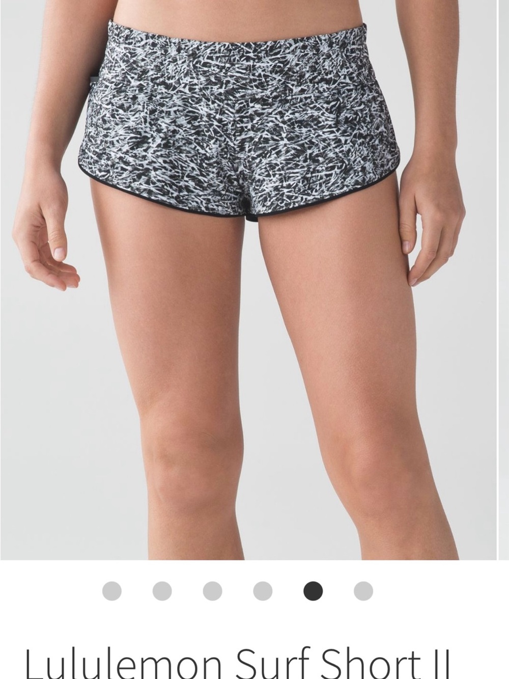 Lululemon Surf Short II Mini Ripple White Seal Grey Black reversible swim